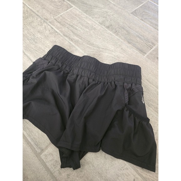 Free People Movement Get Your Flirt On Black Athletic Shorts Womens Size Small - Picture 4 of 4